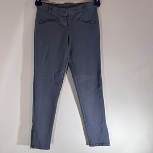 Hanna Andersson Sz 140 Girls sz 10 Pants Ankle Zip Skinny Jeggings Gray